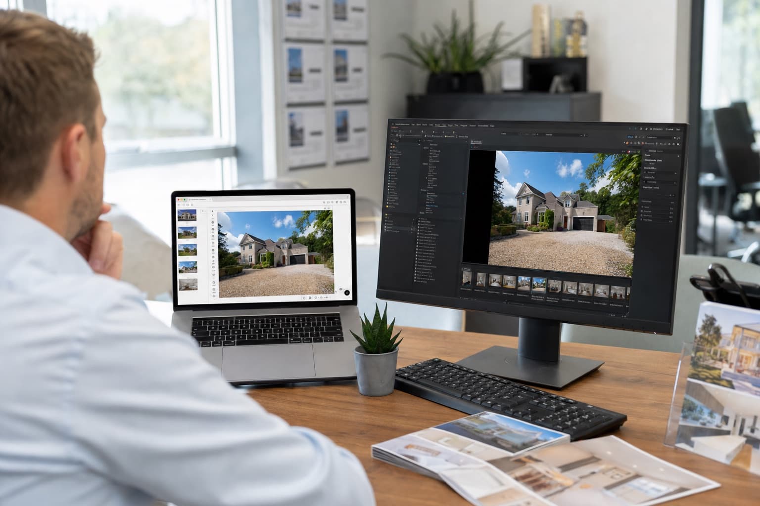 Comparing a free browser editor with Photoshop for estate agents