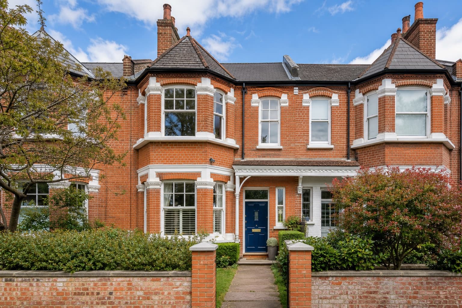 An estate agent's listing exterior edited in PhotoEdit Studio