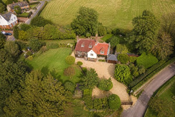 Aerial property photo in full colour before Spotlight